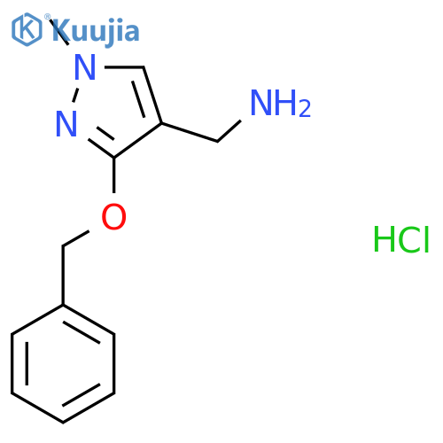1-[3-(benzyloxy)-1-methyl-1H-pyrazol-4-yl]methanamine hydrochloride structure