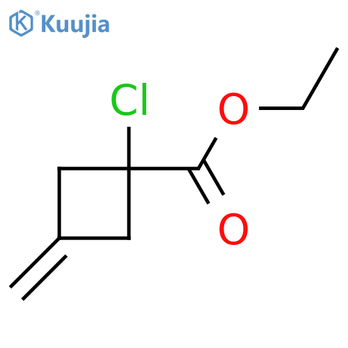 Ethyl 1-chloro-3-methylidenecyclobutane-1-carboxylate structure