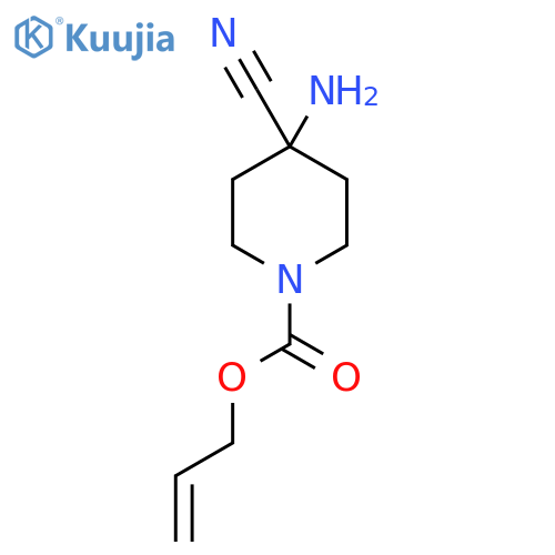 Prop-2-en-1-yl 4-amino-4-cyanopiperidine-1-carboxylate structure
