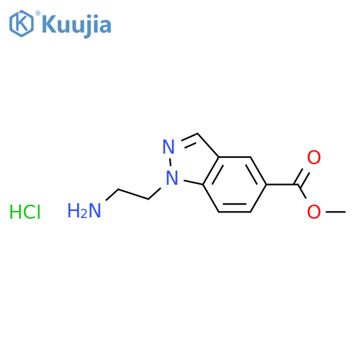 methyl 1-(2-aminoethyl)-1H-indazole-5-carboxylate hydrochloride structure
