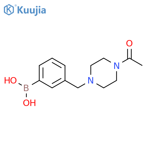 {3-(4-acetylpiperazin-1-yl)methylphenyl}boronic acid structure