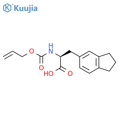 (2S)-3-(2,3-dihydro-1H-inden-5-yl)-2-{[(prop-2-en-1-yloxy)carbonyl]amino}propanoic acid structure