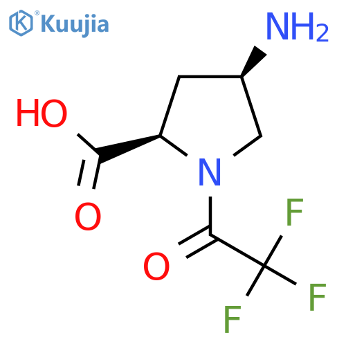(2R,4R)-4-amino-1-(2,2,2-trifluoroacetyl)pyrrolidine-2-carboxylic acid structure