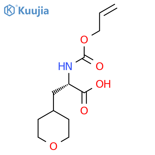 (2S)-3-(oxan-4-yl)-2-{[(prop-2-en-1-yloxy)carbonyl]amino}propanoic acid structure