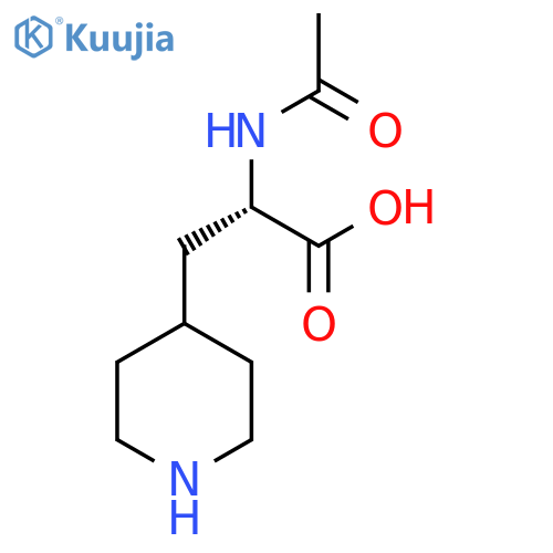 (2S)-2-acetamido-3-(piperidin-4-yl)propanoic acid structure