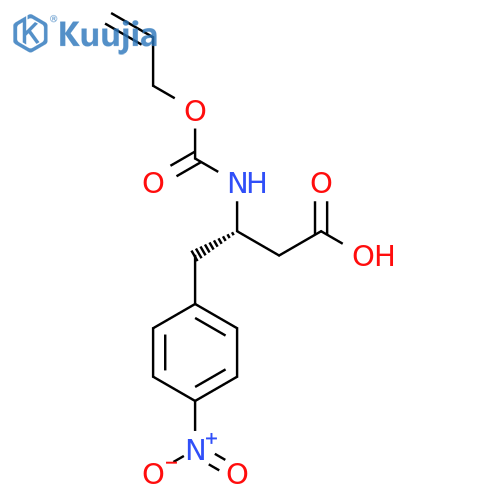 (3S)-4-(4-nitrophenyl)-3-{[(prop-2-en-1-yloxy)carbonyl]amino}butanoic acid structure