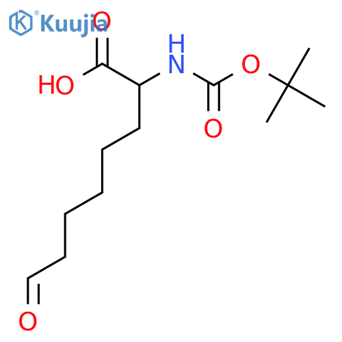 2-{(tert-butoxy)carbonylamino}-8-oxooctanoic acid structure