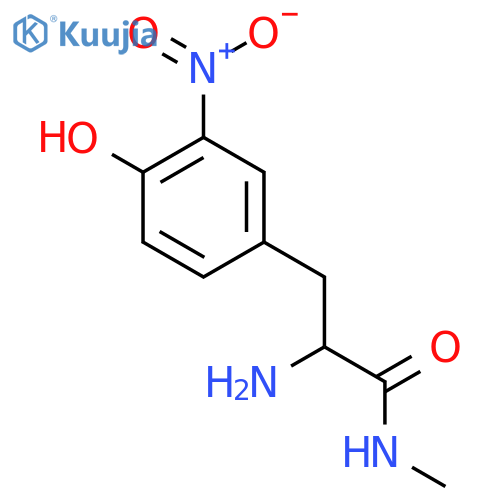 2-amino-3-(4-hydroxy-3-nitrophenyl)-N-methylpropanamide structure