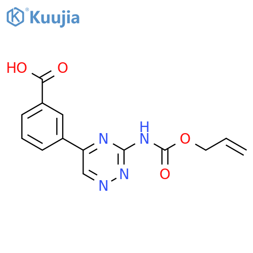 3-(3-{[(Prop-2-en-1-yloxy)carbonyl]amino}-1,2,4-triazin-5-yl)benzoic acid structure