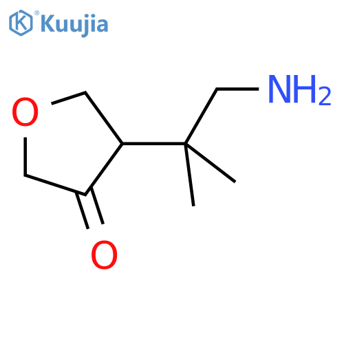 4-(1-Amino-2-methylpropan-2-yl)oxolan-3-one structure