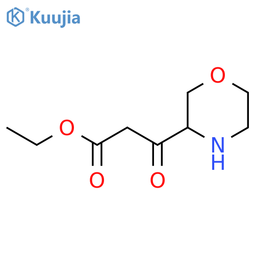 Ethyl 3-(morpholin-3-yl)-3-oxopropanoate structure