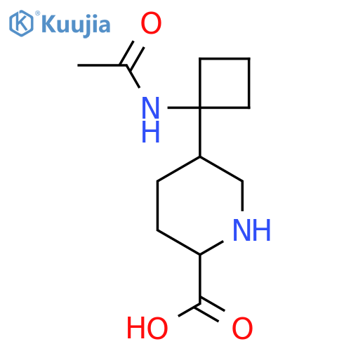 5-(1-Acetamidocyclobutyl)piperidine-2-carboxylic acid structure