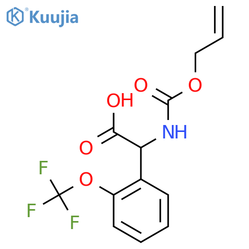 2-{[(Prop-2-en-1-yloxy)carbonyl]amino}-2-[2-(trifluoromethoxy)phenyl]acetic acid structure