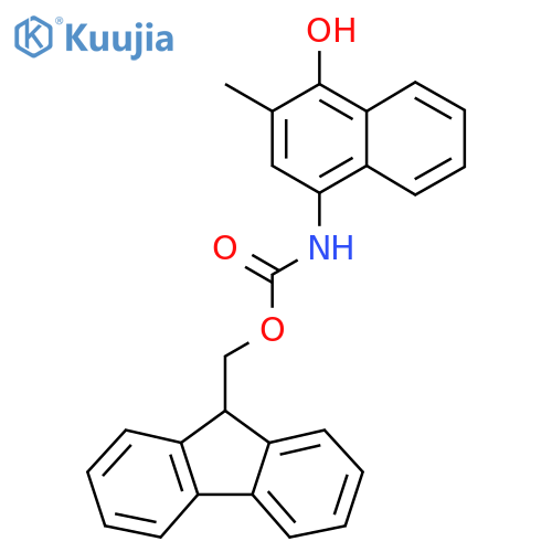 (9H-fluoren-9-yl)methyl N-(4-hydroxy-3-methylnaphthalen-1-yl)carbamate structure