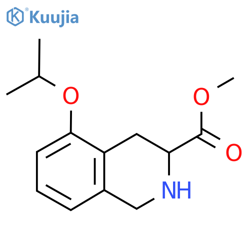 Methyl 5-(propan-2-yloxy)-1,2,3,4-tetrahydroisoquinoline-3-carboxylate structure