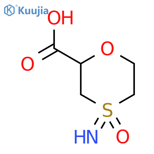 4-Imino-4-oxo-1,4lambda6-oxathiane-2-carboxylic acid structure