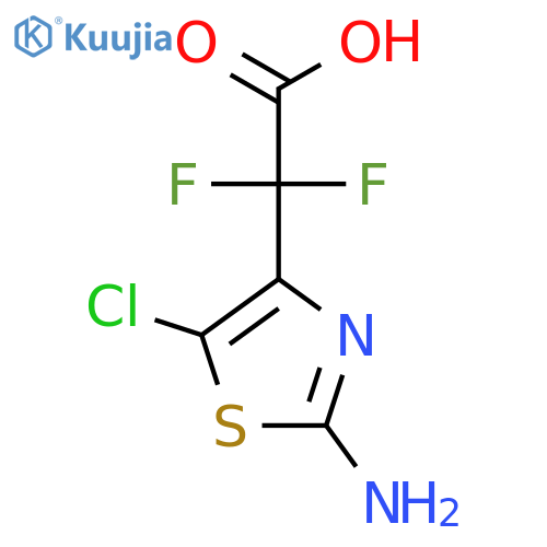 2-(2-Amino-5-chloro-1,3-thiazol-4-yl)-2,2-difluoroacetic acid structure