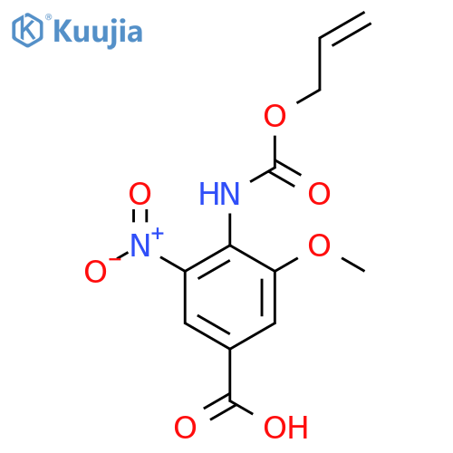 3-Methoxy-5-nitro-4-{[(prop-2-en-1-yloxy)carbonyl]amino}benzoic acid structure