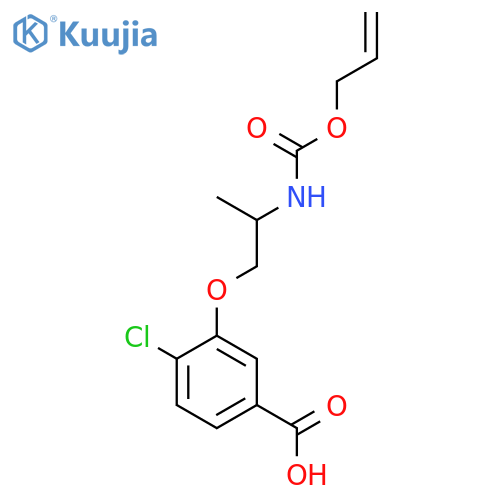 4-Chloro-3-(2-{[(prop-2-en-1-yloxy)carbonyl]amino}propoxy)benzoic acid structure