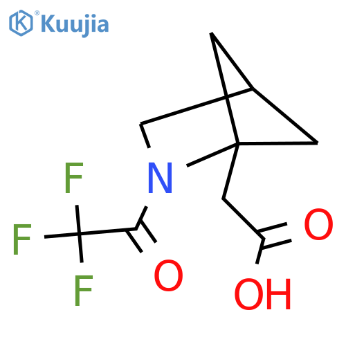 2-[2-(2,2,2-Trifluoroacetyl)-2-azabicyclo[2.1.1]hexan-1-yl]acetic acid structure