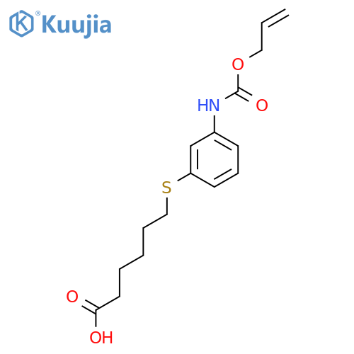 6-[(3-{[(Prop-2-en-1-yloxy)carbonyl]amino}phenyl)sulfanyl]hexanoic acid structure
