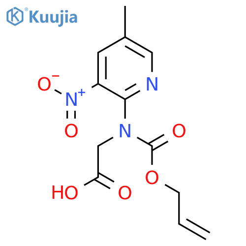 2-[(5-Methyl-3-nitropyridin-2-yl)[(prop-2-en-1-yloxy)carbonyl]amino]acetic acid structure