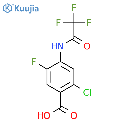 2-Chloro-5-fluoro-4-(2,2,2-trifluoroacetamido)benzoic acid structure