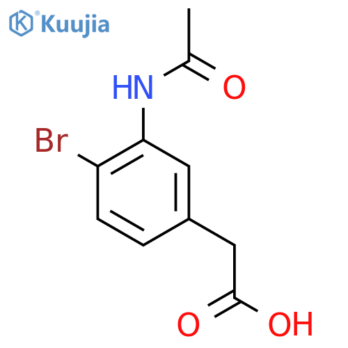 2-(4-Bromo-3-acetamidophenyl)acetic acid structure