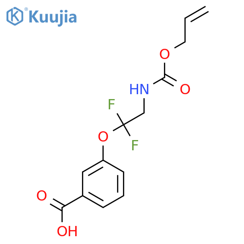 3-(1,1-Difluoro-2-{[(prop-2-en-1-yloxy)carbonyl]amino}ethoxy)benzoic acid structure