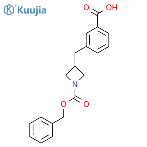 3-({1-[(Benzyloxy)carbonyl]azetidin-3-yl}methyl)benzoic acid structure