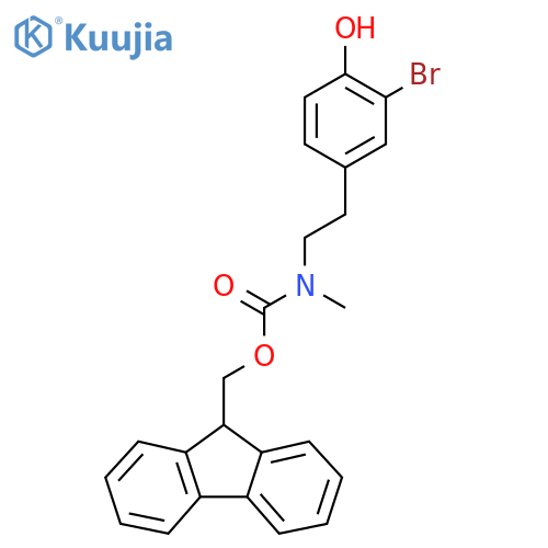 (9H-fluoren-9-yl)methyl N-[2-(3-bromo-4-hydroxyphenyl)ethyl]-N-methylcarbamate structure