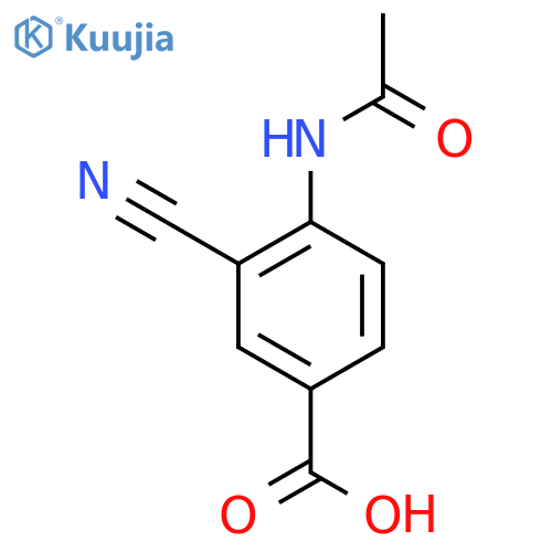 3-Cyano-4-acetamidobenzoic acid structure