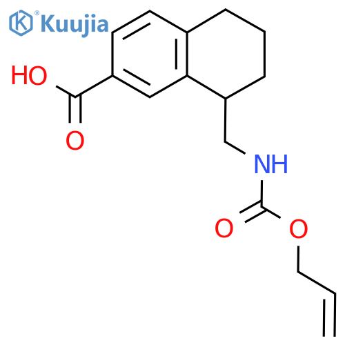 8-({[(Prop-2-en-1-yloxy)carbonyl]amino}methyl)-5,6,7,8-tetrahydronaphthalene-2-carboxylic acid structure