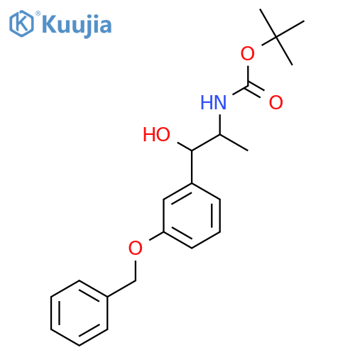 tert-butyl N-{1-[3-(benzyloxy)phenyl]-1-hydroxypropan-2-yl}carbamate structure
