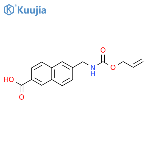 6-({[(Prop-2-en-1-yloxy)carbonyl]amino}methyl)naphthalene-2-carboxylic acid structure