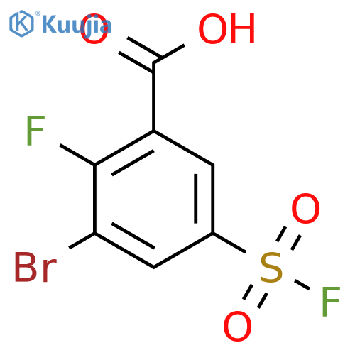 3-Bromo-2-fluoro-5-(fluorosulfonyl)benzoic acid structure