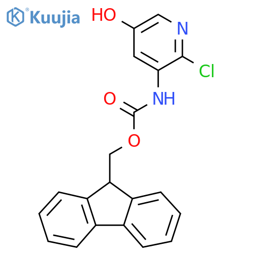 (9H-fluoren-9-yl)methyl N-(2-chloro-5-hydroxypyridin-3-yl)carbamate structure