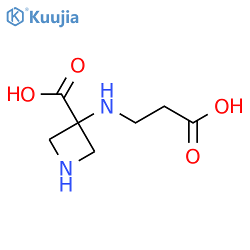 3-[(2-Carboxyethyl)amino]azetidine-3-carboxylic acid structure
