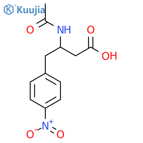 3-Acetamido-4-(4-nitrophenyl)butanoic acid structure