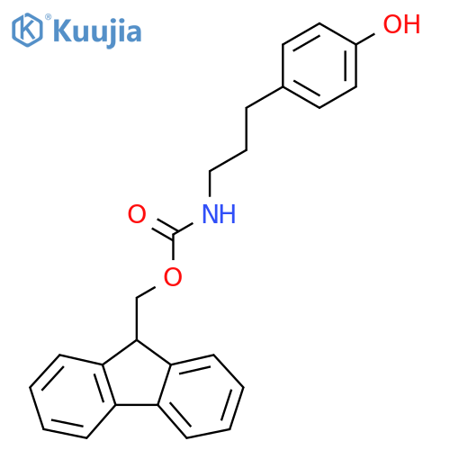 (9H-fluoren-9-yl)methyl N-[3-(4-hydroxyphenyl)propyl]carbamate structure