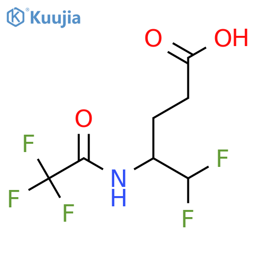 5,5-Difluoro-4-(2,2,2-trifluoroacetamido)pentanoic acid structure