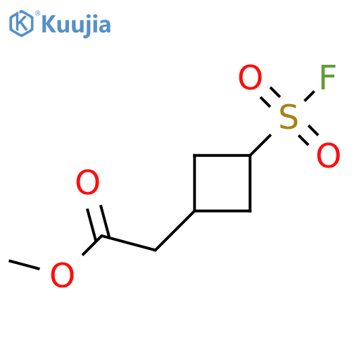 Methyl 2-[3-(fluorosulfonyl)cyclobutyl]acetate structure