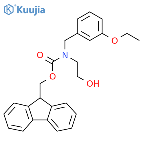(9H-fluoren-9-yl)methyl N-[(3-ethoxyphenyl)methyl]-N-(2-hydroxyethyl)carbamate structure