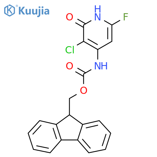 (9H-fluoren-9-yl)methyl N-(3-chloro-6-fluoro-2-hydroxypyridin-4-yl)carbamate structure