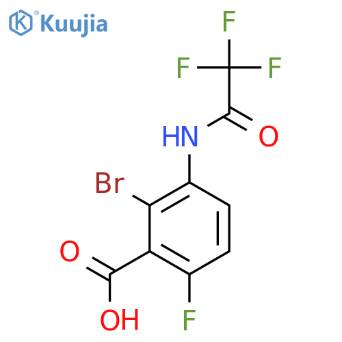 2-Bromo-6-fluoro-3-(2,2,2-trifluoroacetamido)benzoic acid structure