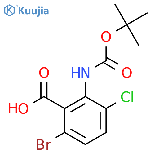 6-Bromo-2-{[(tert-butoxy)carbonyl]amino}-3-chlorobenzoic acid structure