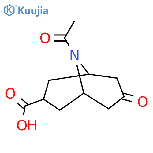 9-Acetyl-7-oxo-9-azabicyclo[3.3.1]nonane-3-carboxylic acid structure