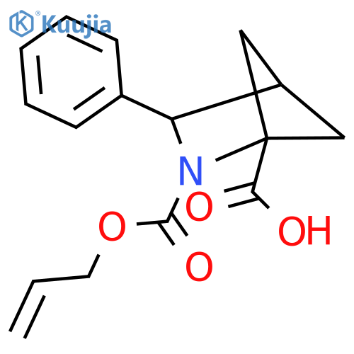 3-Phenyl-2-[(prop-2-en-1-yloxy)carbonyl]-2-azabicyclo[2.1.1]hexane-1-carboxylic acid structure