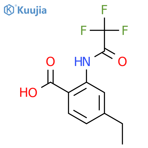 4-Ethyl-2-(2,2,2-trifluoroacetamido)benzoic acid structure