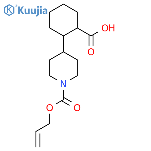 2-{1-[(Prop-2-en-1-yloxy)carbonyl]piperidin-4-yl}cyclohexane-1-carboxylic acid structure